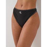 Calvin Klein High Leg Bikini Briefs - Black