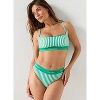 Calvin Klein Square Neck Bralette Bikini Top - Green