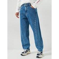 Tommy Jeans Ashton Twisted Seam Loose Barrel Leg Jeans - Blue