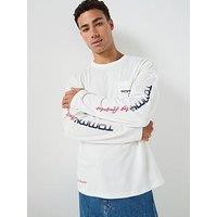 Tommy Jeans Relaxed La Long Sleeve T-Shirt - Ecru
