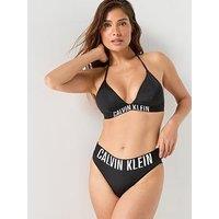 Calvin Klein Triangle Halter Bikini Top - Black