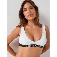Calvin Klein Ribbed Bralette Bikini Top - White
