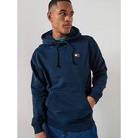 Tommy Jeans Regular Fit Badge Hoodie Pullover Hoodie - Dark Night Navy