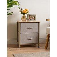 Scottish Everlastings Taylor Bedside Table With Fabric Drawers