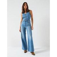 Levi'S Levi&Rsquo;S Button-Front Denim Wide-Leg Jumpsuit - Own It Blue