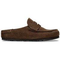 Birkenstock Naples Wrapped Suede Leather Slip On Loafer - Brown