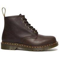 Dr Martens Dr 101 6 Eye Crazy Horse Lace Up Boots - Dark Brown