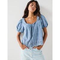 Levi'S Darling Ss Cutwork Blouse