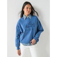 Levi'S Gr Royale Oversized Crewneck Sweatshirt - Blue