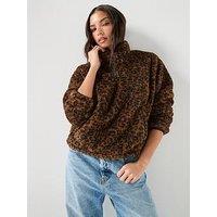 Levi'S Gemma Sherpa 1/4 Zip - Brown