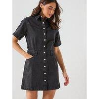 Levi'S Short Sleeve Logan Western Dress - Black
