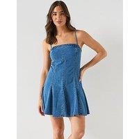 Levi'S Denim Godet Dress - Blue