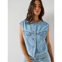 Levi'S Collarless Shrunken '90S Vest - Blue