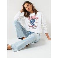 Levi'S Graphic Heritage Crew Neck Sweatshirt - White