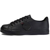 Kickers Youth Tovni Leather Lace-Up Shoe - Black