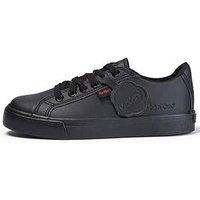 Kickers Junior Tovni Leather Lace-Up Shoe - Black