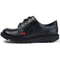 Kickers Junior Kick Lo Leather Shoe - Black