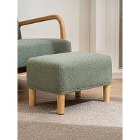 Scottish Everlastings Howorth Boucle Foot Stool - Light Green