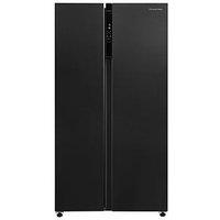 Russell Hobbs Rh90Aff201Di 177Cm High 90Cm Wide Freestanding Slimline American Fridge Freezer In Black Steel