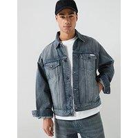 Calvin Klein Jeans 90S Ash Stone Trucker Jacket - Ash Stone - Blue