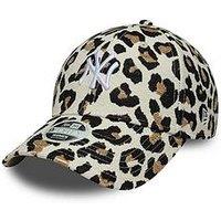 New Era Women'S Leopard Print New York Yankees Mlb Midi 9Forty Baseball Cap - Leopard