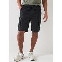 Calvin Klein Jeans Straight Cotton Cargo Shorts - Black