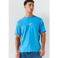 Calvin Klein Jeans Acid Wash Relaxed T-Shirt - French Blue