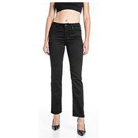 Replay Straight Leg High Waist Jeans - Black