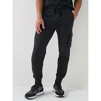 Calvin Klein Jeans Badge Cargo Joggers - Black