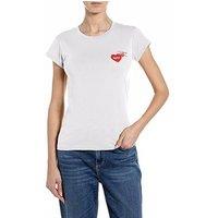 Replay Heart Logo T-Shirt - White
