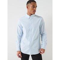 Calvin Klein Jeans Solid Oxford Classic Plain Shirt - Blue