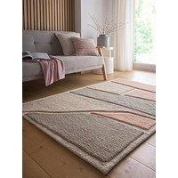 Very Home Strata Rug - Pink/Grey