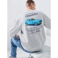 Levi'S Back Graphic Relaxed Fit Crew Sweat - Light Grey