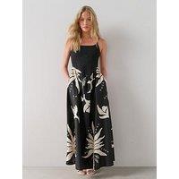 The Very Collection Shirred Bodice Strappy Midaxi Dress - Black