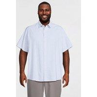 Jack & Jones Plus Breeze Linen Blend Shirt Short Sleeve Shirt - Light Blue