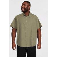 Jack & Jones Plus Breeze Linen Blend Shirt Short Sleeve Shirt - Khaki