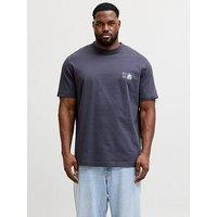 Jack & Jones Plus Maine Back Graphic T-Shirt - Dark Grey