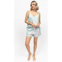 Cyberjammies Francesca Mint Flamingo Print Cami & Shorts Pyjama Set - Mint