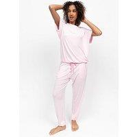 Cyberjammies Francesca Light Pink Slouch Jersey Cap Sleeve Top & Pyjama Set - Light Pink
