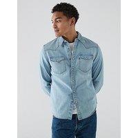 Levi'S Barstow Western Long Sleeve Denim Shirt - Light Blue