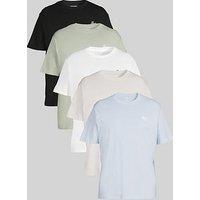 Jack & Jones Jack&Jones Plus Short Sleeve Crew Neck T-Shirts 5 Pack - Multi