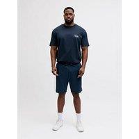 Jack & Jones Plus Brandon T-Shirt And Short Set - Navy