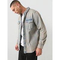 Levi'S Denim Western Relaxed Fit Long Sleeve Shirt - Blue