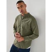 Jack & Jones Linen Blend Long Sleeve Shirt - Green