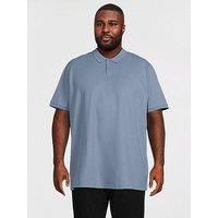 Jack & Jones Plus Austin Short Sleeve Polo Shirt - Blue