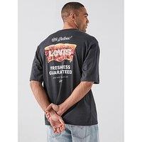 Levi'S Pizza Back Graphic Loose Fit T-Shirt - Black