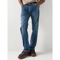 Levi'S 505 Regular Fit Jeans - River Bank Cool - Dark Blue