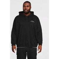 Jack & Jones Plus College Hoodie - Black