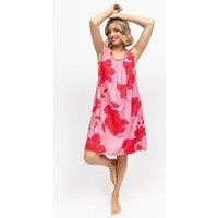 Cyberjammies Pippa Pink Floral Print Bus Short Nightdress - Pink