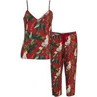 Cyberjammies Tara Red Bird Print Cami & Pyjama Set - Red